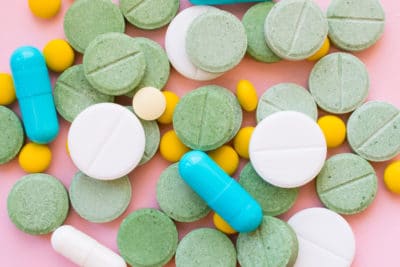 Heap of mixed opioid pills