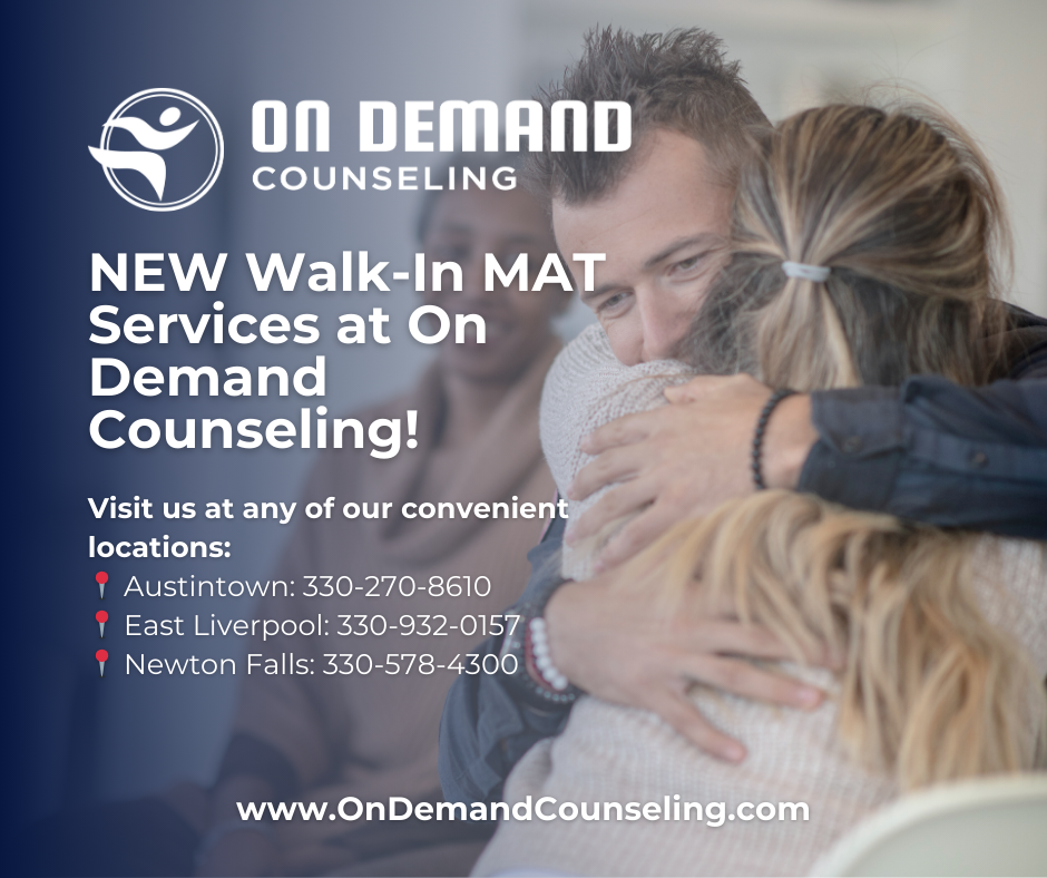 Walk-In Medication Assisted Treatment Services at On Demand Counseling